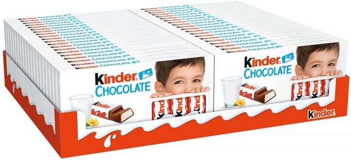 קינדר שוקולד 100 גרם 40 יח   יב