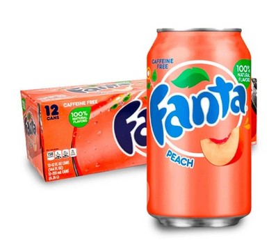 פאנטה בטעם אפרסק  355 מל 12 יח