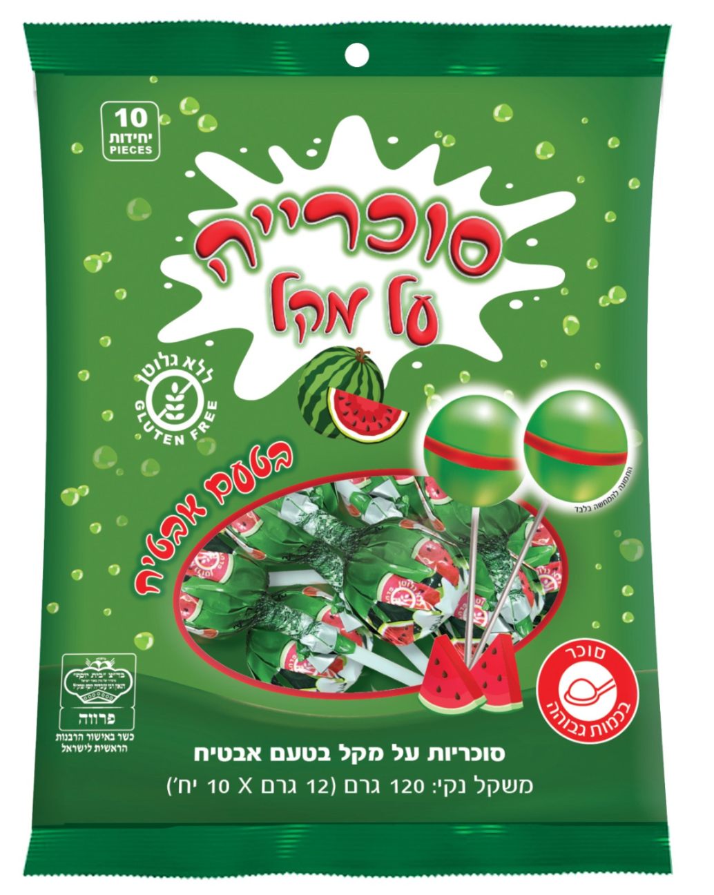 לקקן עשירייה בטעם אבטיח 120 ג 24 יח כשר