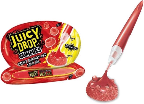 Juicy Drops טופי עם מזרק מיץ חמוץ  12 יח