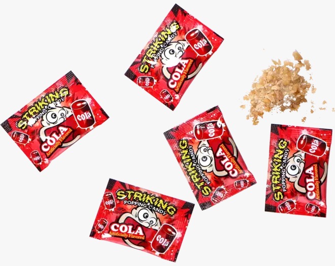 סוכריות קופצות סטירקינג  בצילנדר 200 יח