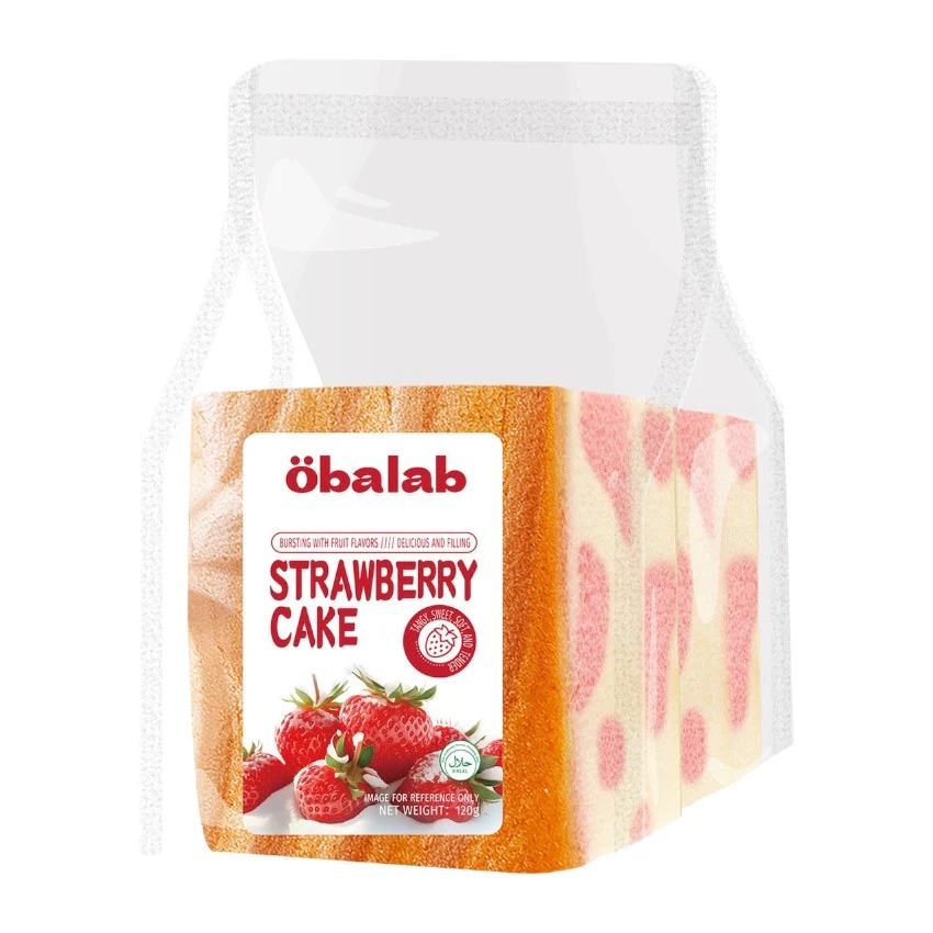 obalab עוגה בטעם תות 120 גרם 32 יח