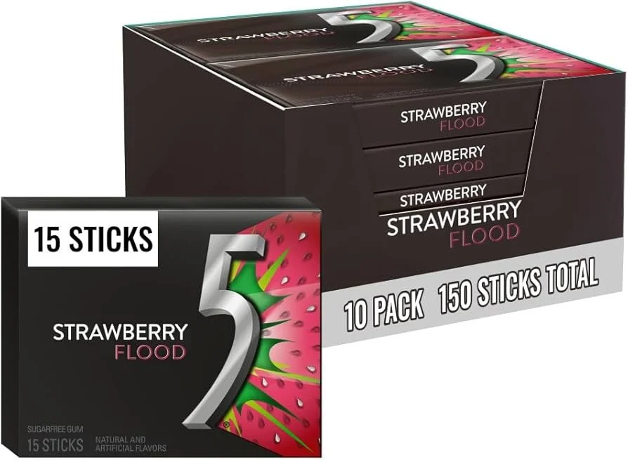 מסטיק 5 בטעם אבטיח ירוק אדם  32 גרם 10 יח