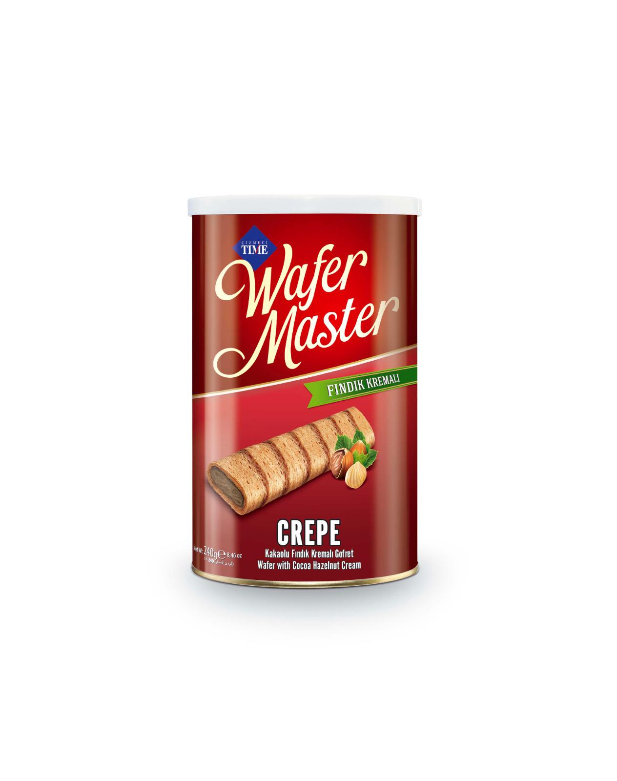 רול גלילות קרב פח  קרם אגוזים 240ג 12יח wafer master