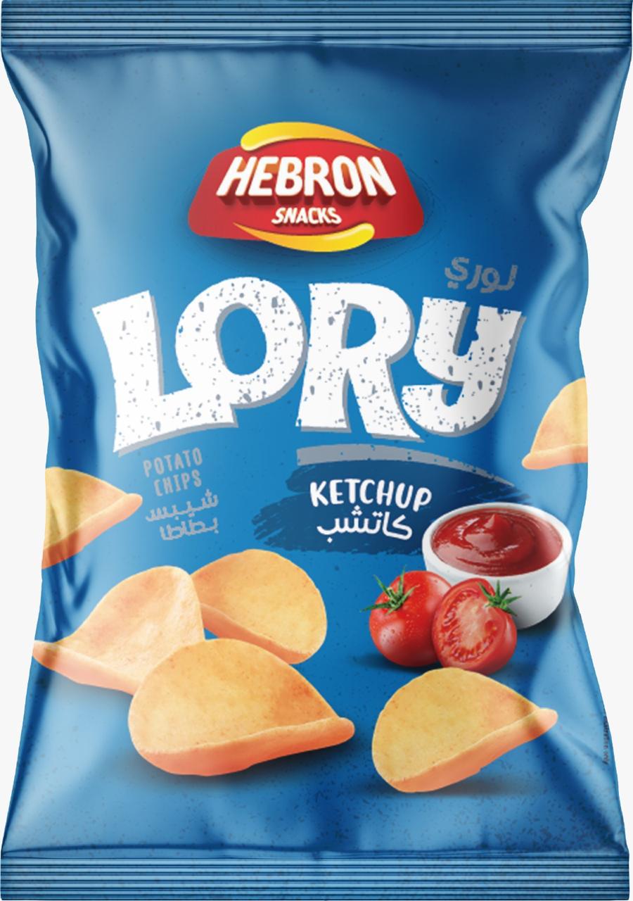 חטיף ציפס לורי קטשופ 100 גרם ענק 12 יח