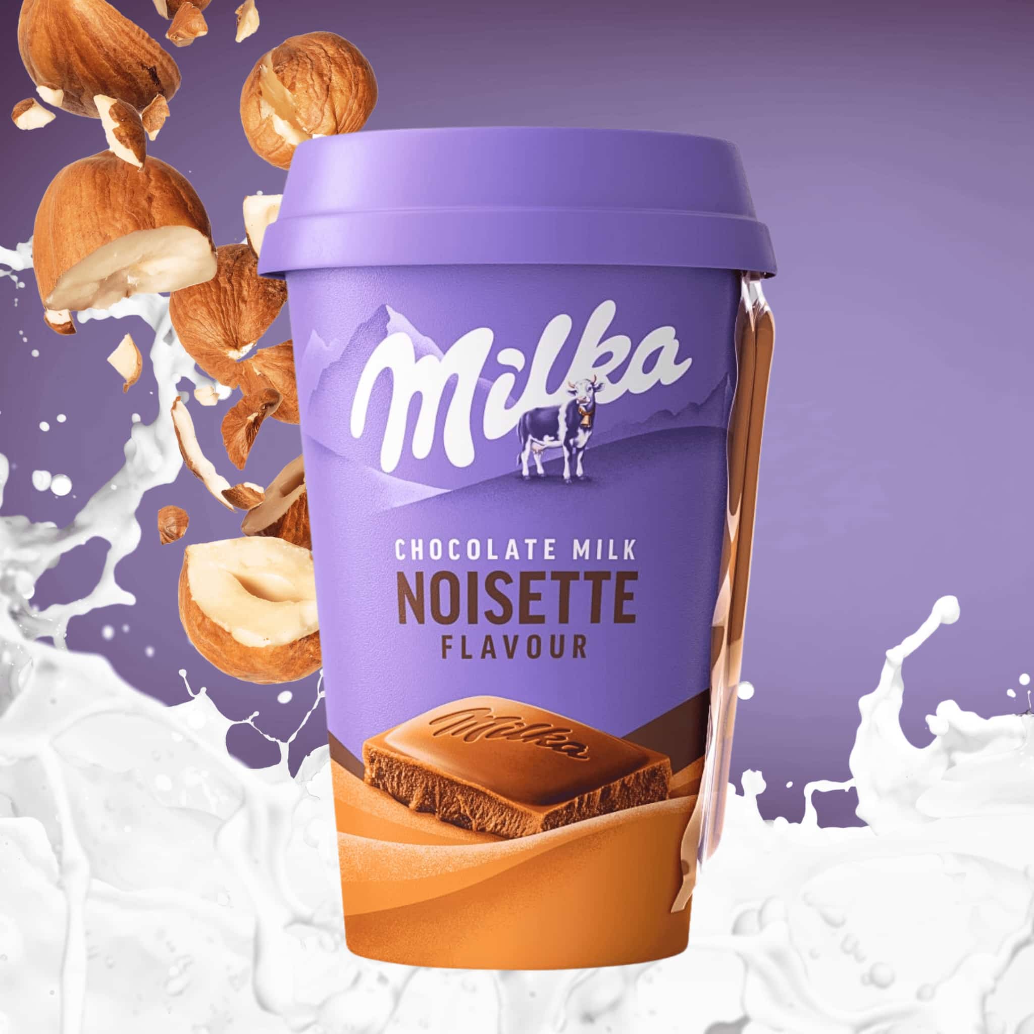 מילקה משקה  בטעם אגוז לוז 220 גרם 10 יח