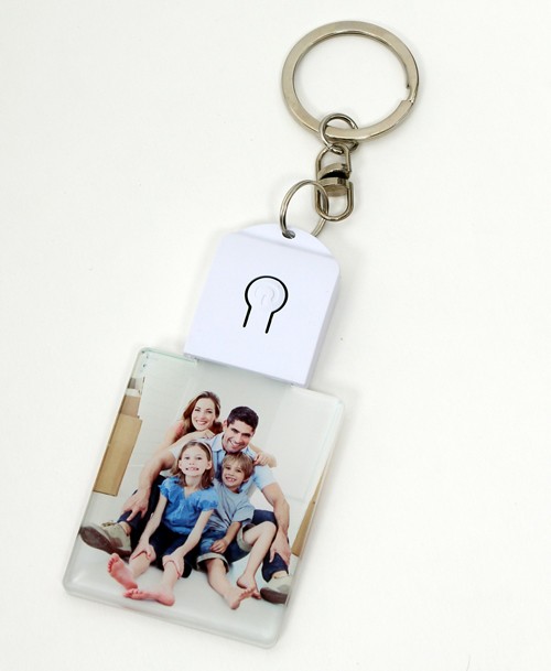 מחזיק מפתחות אקרילי LED נטען (5 יח' בחבילה)