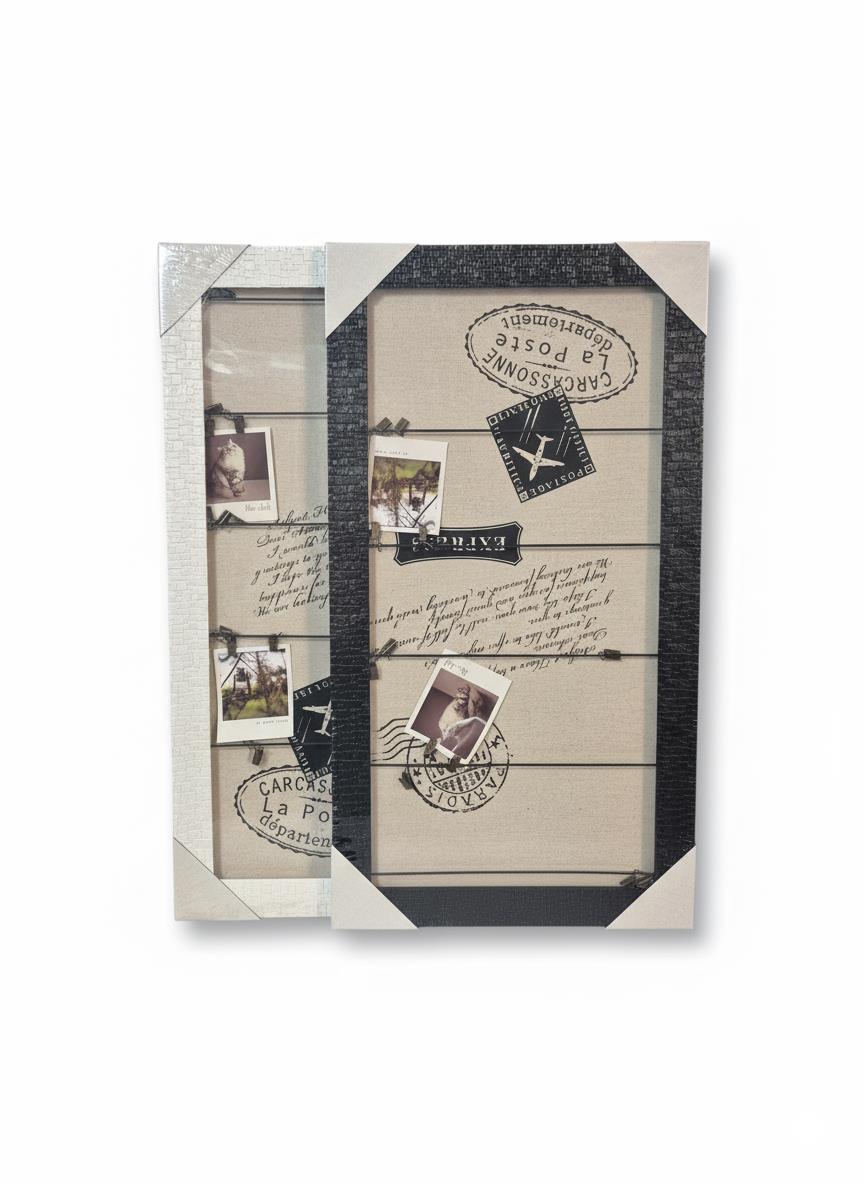 סט מסגרת אטבים מפוארת לבנה + שחורה (2 יח')