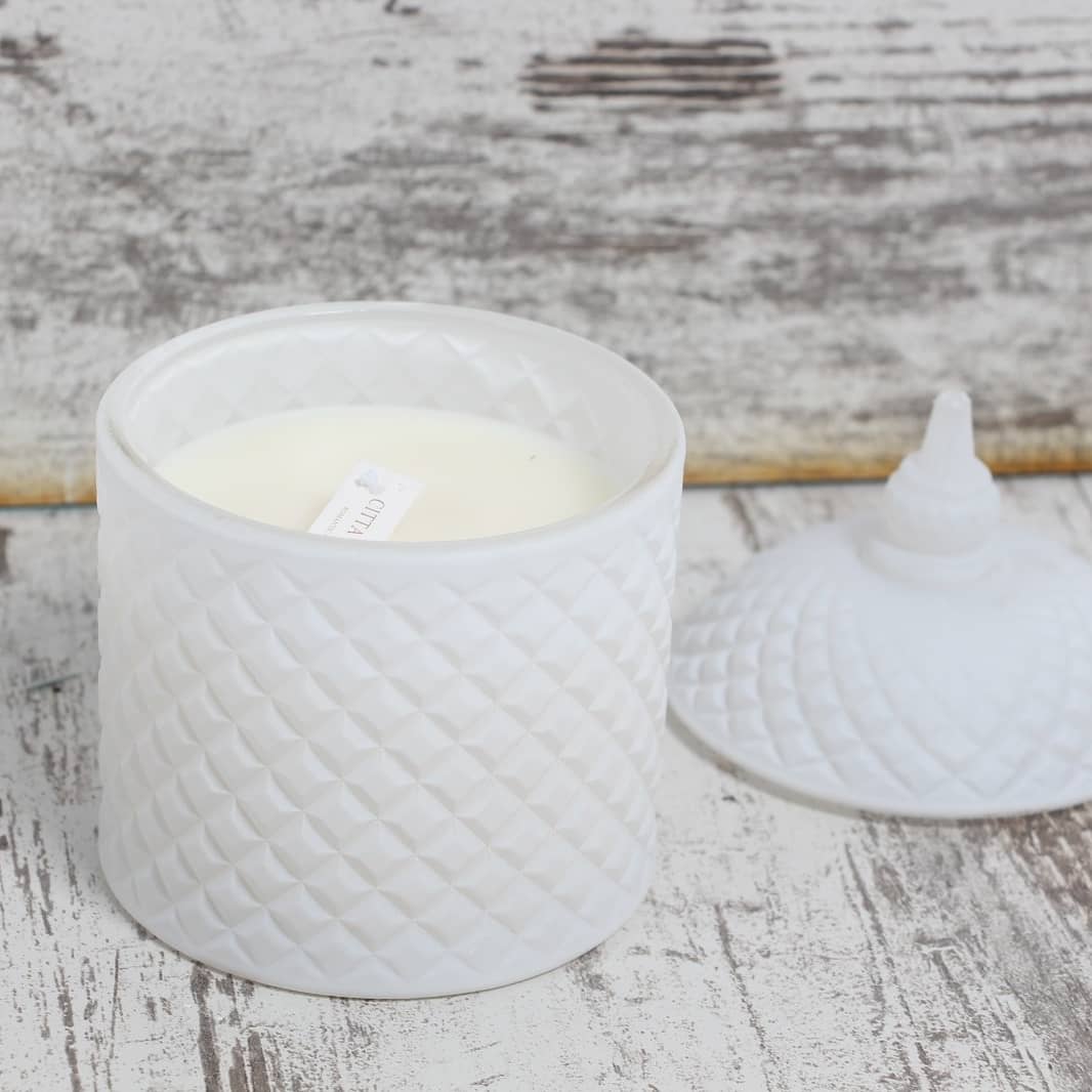 נר מהודר כוס זכוכית + מכסה