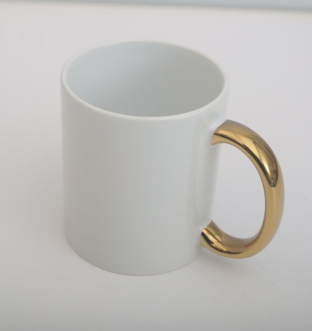 ספל סובלימציה ידית זהב (12 יח' מינמום)