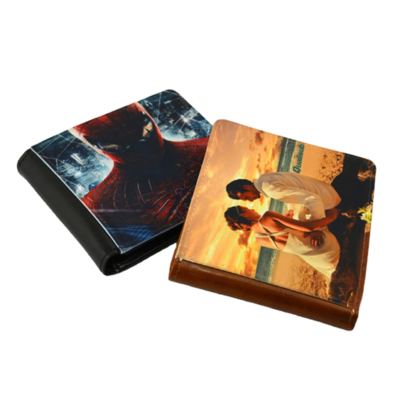 ארנק שחור להדפסה חד צדדי דמוי עור