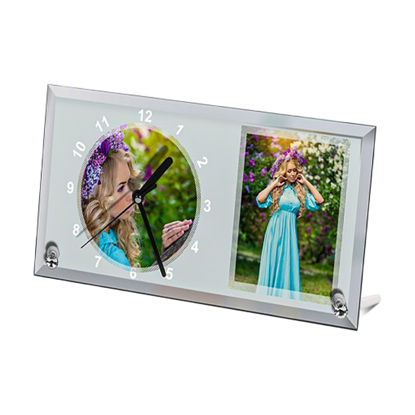 שעון זכוכית מראה + הקדשה - ללא מנגנון