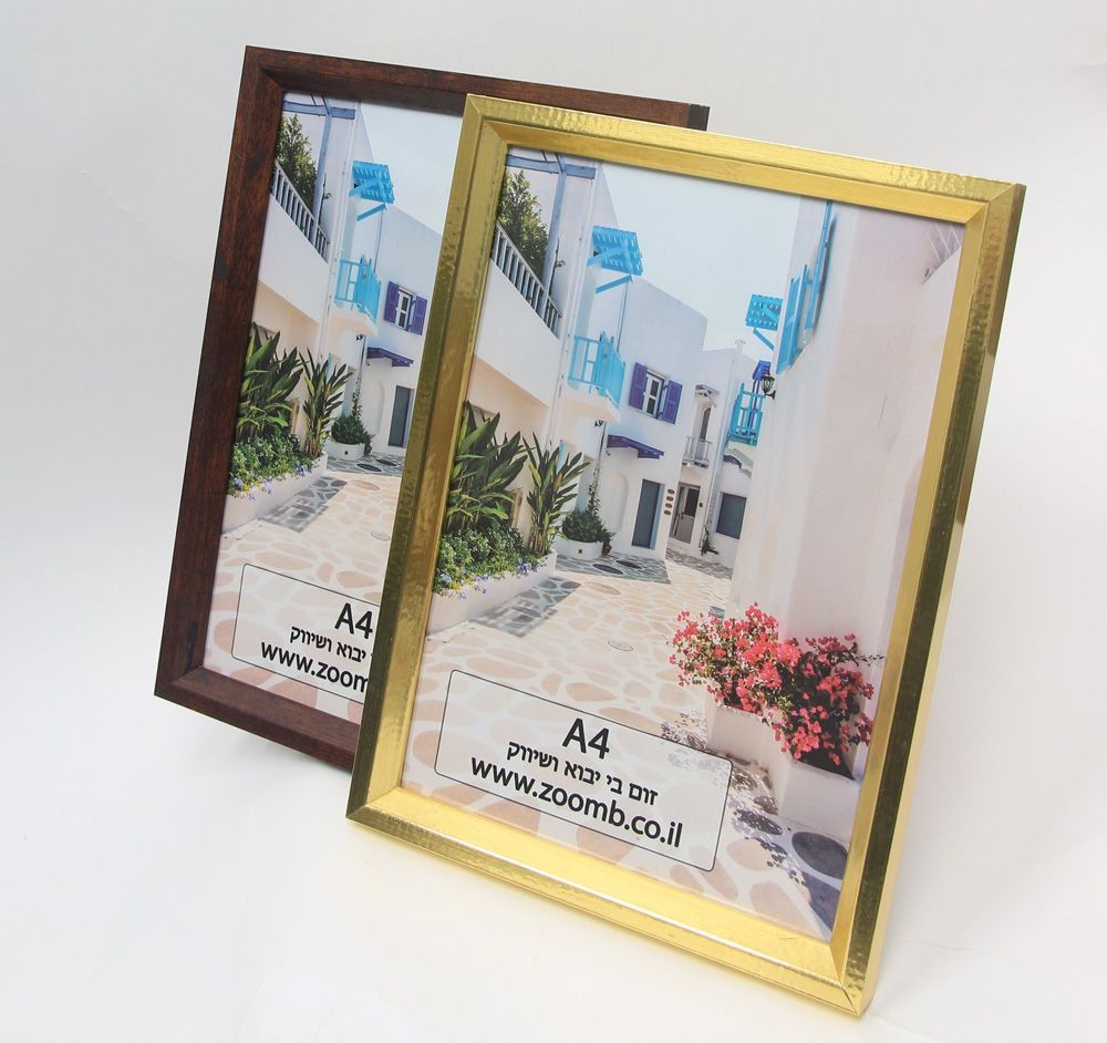 מסגרת A4 איכותית MDF - צבע לבן,כסוף,זהב,שחור. 36 יח' בארגז