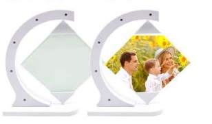 זוג מעמדים זכוכית מסתובב להדפסה