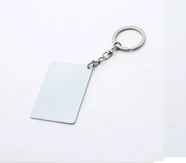 (50 יח')מחזיק מפתחות מלבני אלומיניום פינות עגולות 