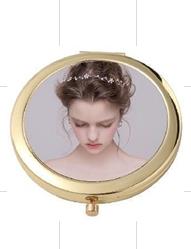 מראה עגולה להדפסה זהב 