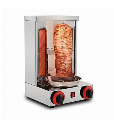 מכשיר להכנת שווארמה - גז 2 מבערים מקצועי עד 8 קילו