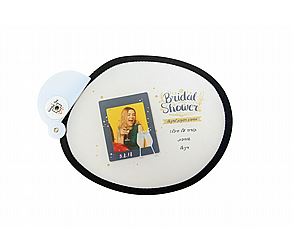 מניפה עגולה מתקפלת להדפסה  (10 יח' בחבילה)