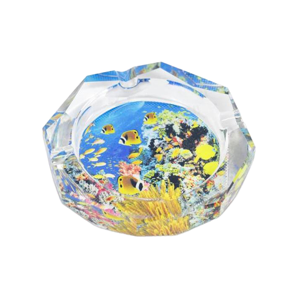 מאפרת קריסטל להדפסה בצורת משושה 10X10