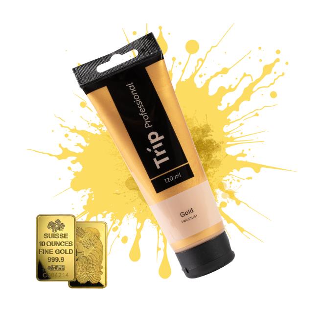 צבע אקריליק 120 מ"ל GOLD