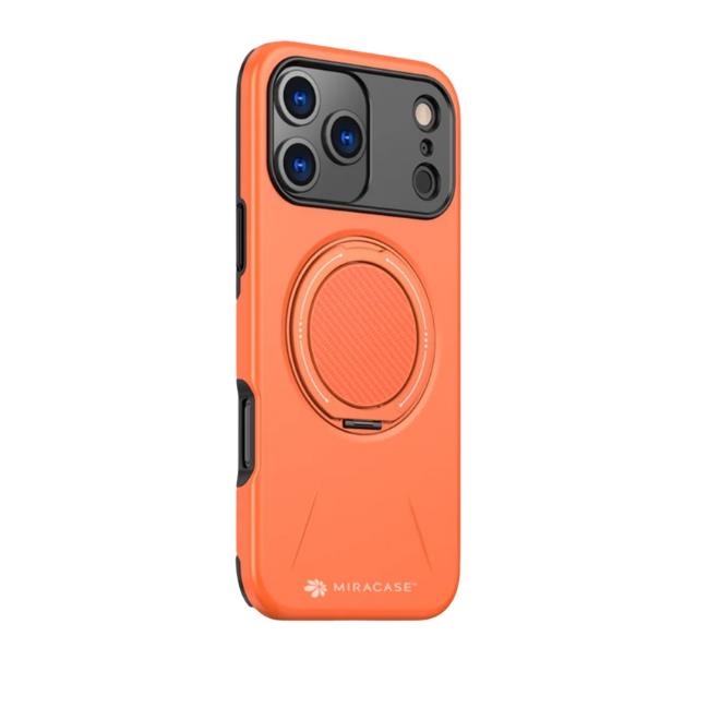 כיסוי ל-iPhone 17 Pro בצבע כתום דגם MIRAMAG מבית Miracase