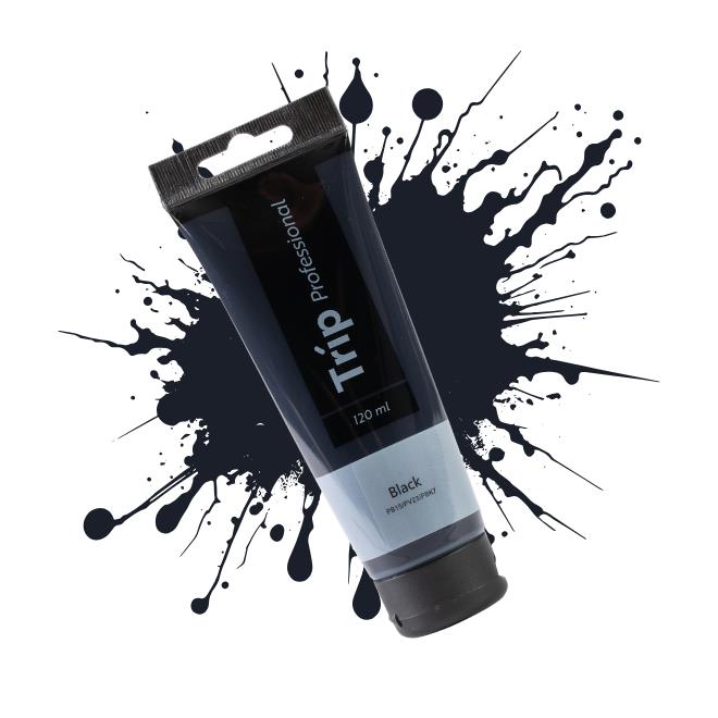 צבע אקריליק 120 מ"ל BLACK