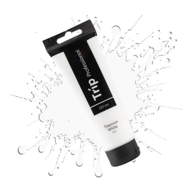 צבע אקריליק 120 מ"ל TRIP TITANIUM WHITE