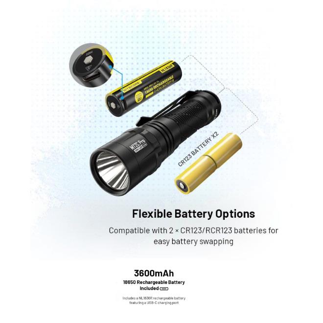 פנס יד לומן NITECORE MT2C PRO 1800 