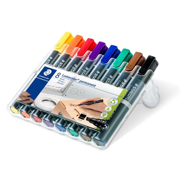 סט 8 טוש פרמננטי STAEDTLER 90 