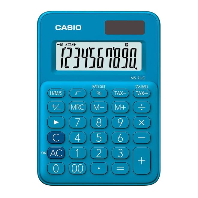 מחשבון שולחני בינוני CASIO MS-7UC-BU