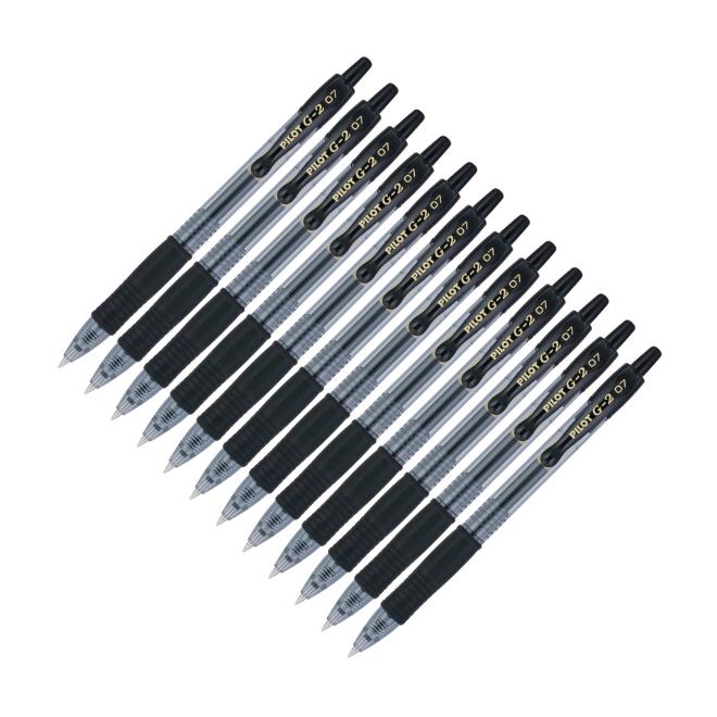 מארז 12 יח' PILOT G-2 0.7 M BLACK