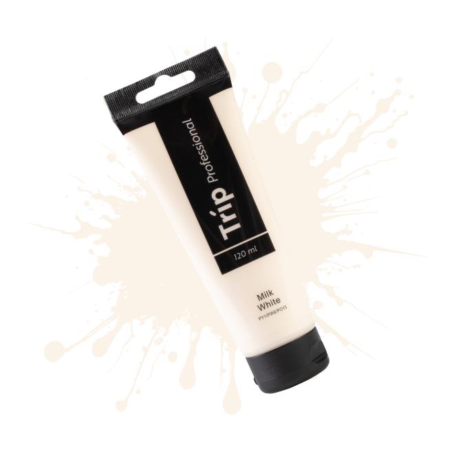צבע אקריליק 120 מ"ל TRIP MILK WHITE