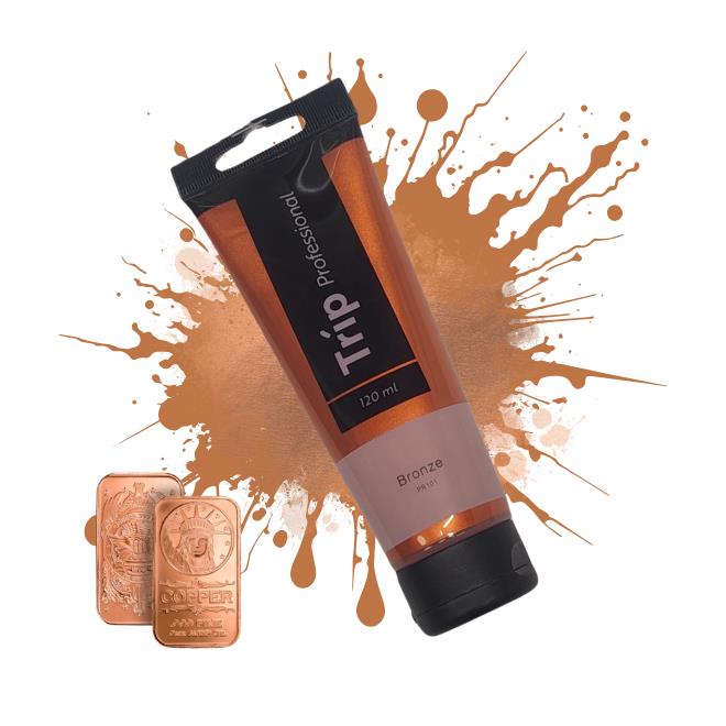 צבע אקריליק 120 מ"ל BRONZE