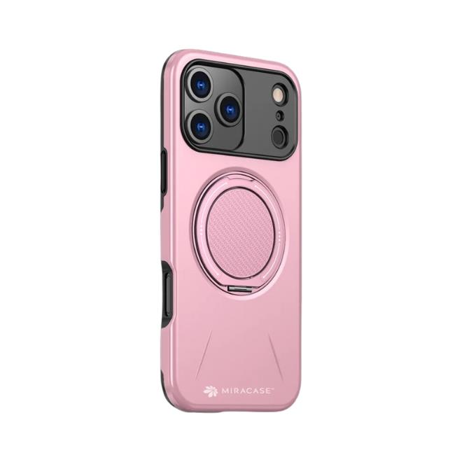 כיסוי ל-iPhone 17 Pro בצבע ורוד דגם MIRAMAG מבית Miracase