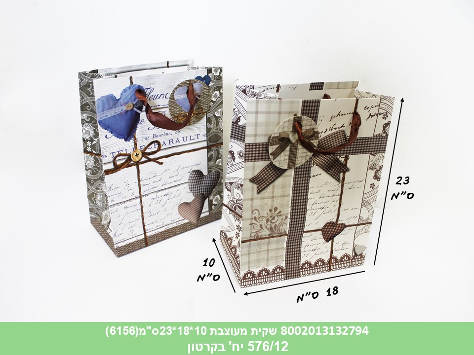 שקית מעוצבת 10*18*23ס"מ(6156)
