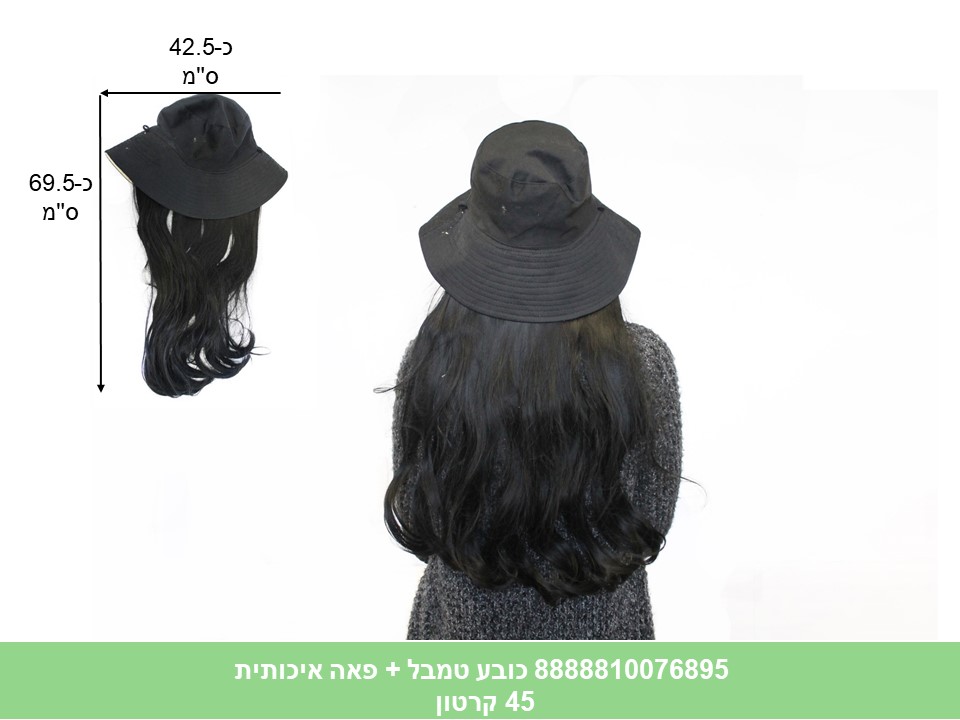 כובע טמבל + פאה איכותית (45)