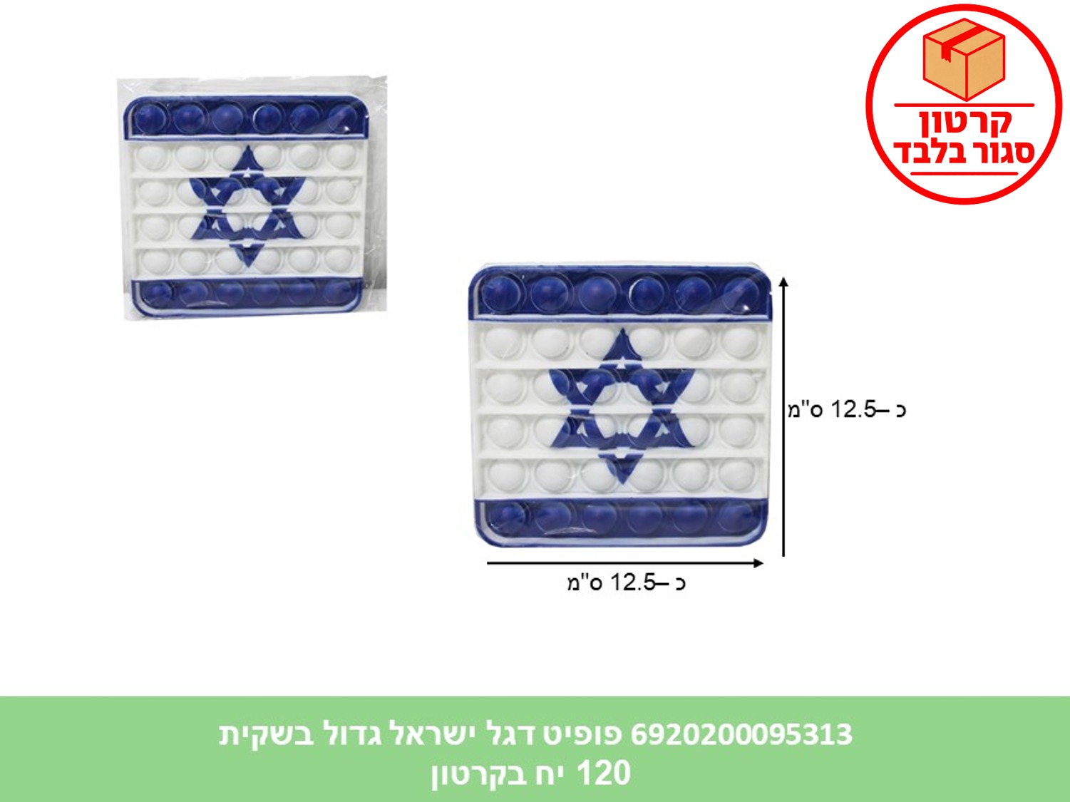 פי. פופיט דגל ישראל גדול בשקית (120)