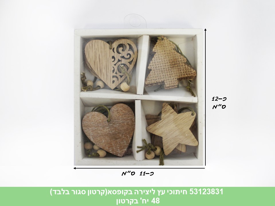חיתוכי עץ ליצירה בקופסא (קרטון סגור בלבד!!) (48)