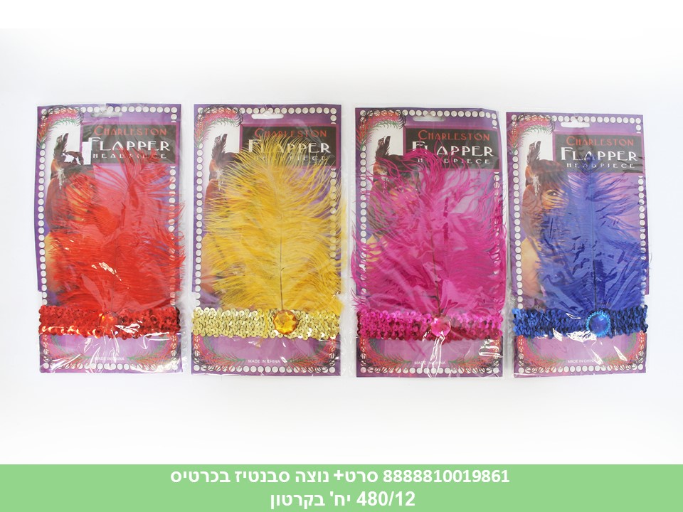 סרט + נוצה סבנטיז בקארד (480/12)