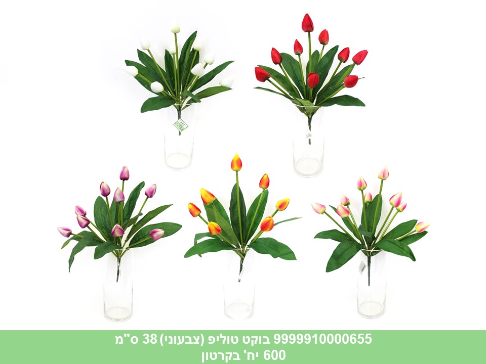 בוקט טוליפ (צבעוני) 38 ס"מ