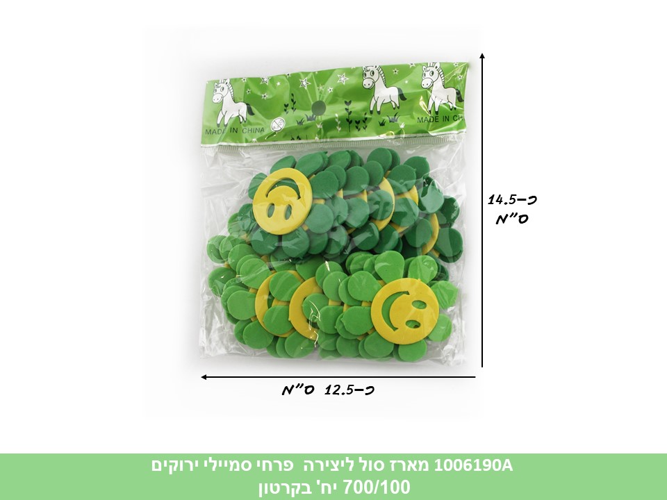 מארז סול ליצירה פרחי סמיילי ירוקים (700/100) (ללא ברקוד)