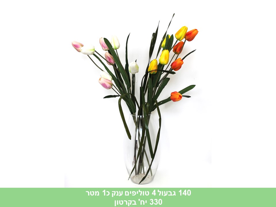 גבעול 4 טוליפים ענק כ 1 מטר (330)