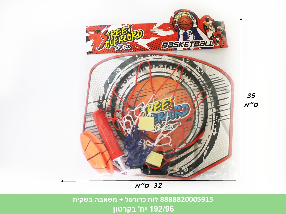 לוח כדורסל + משאבה בשקית (192/96)
