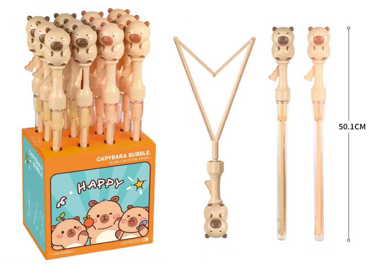 124.בועות סבון - חרב נפתחת קפיברה 50 ס"מ בסטנד (96/12) (SUM)