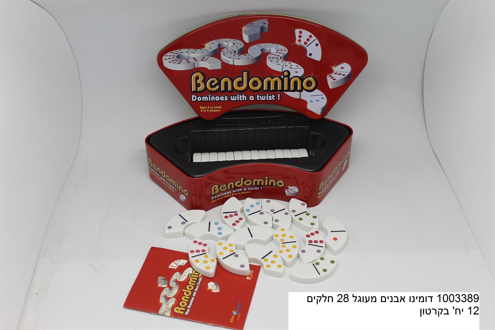 דומינו אבנים מעוגל 28 חלקים צבעוני