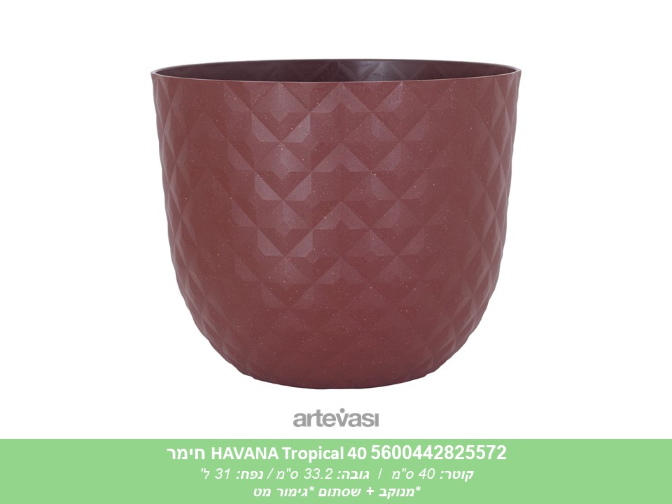 עציץ HAVANA TROPICAL 40 חימר