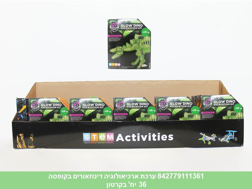 ערכת ארכיאולוגיה דינוזאורים בקופסא בינונית