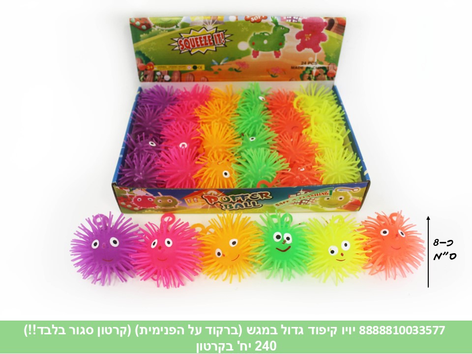 יויו קיפוד גדול במגש (ברקוד על הפנימית) (קרטון סגור בלבד!!) (240)