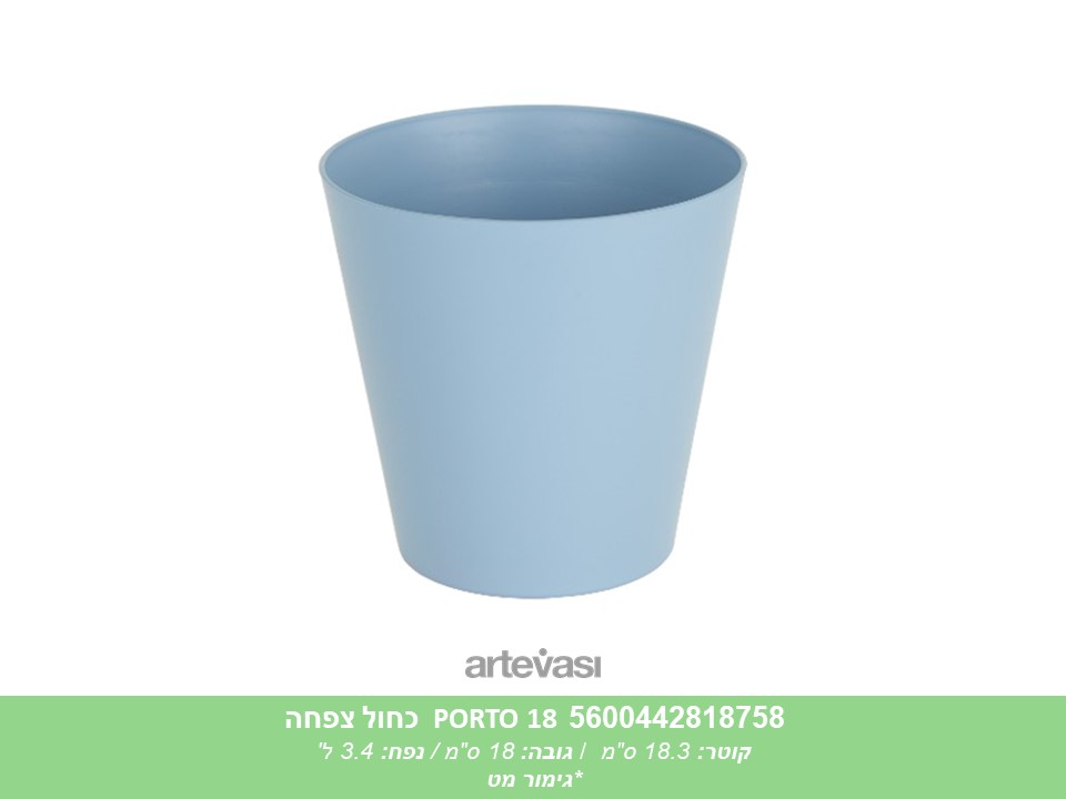 עציץ PORTO 18 כחול צפחה
