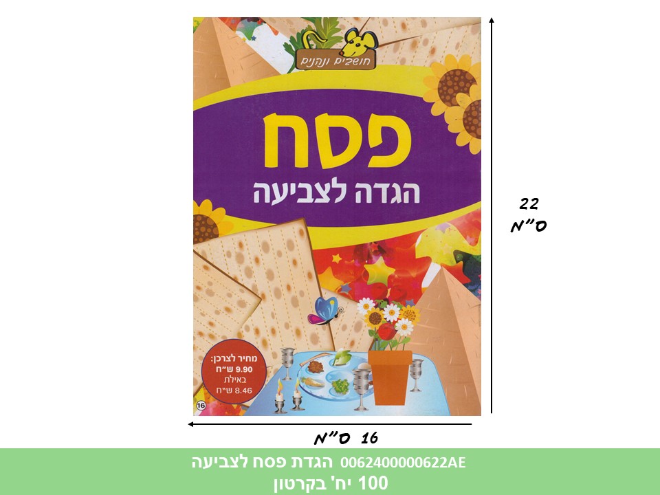 חוברת (HOSHVIM) הגדה של פסח לצביעה (קרטון סגור בלבד!!) (100)